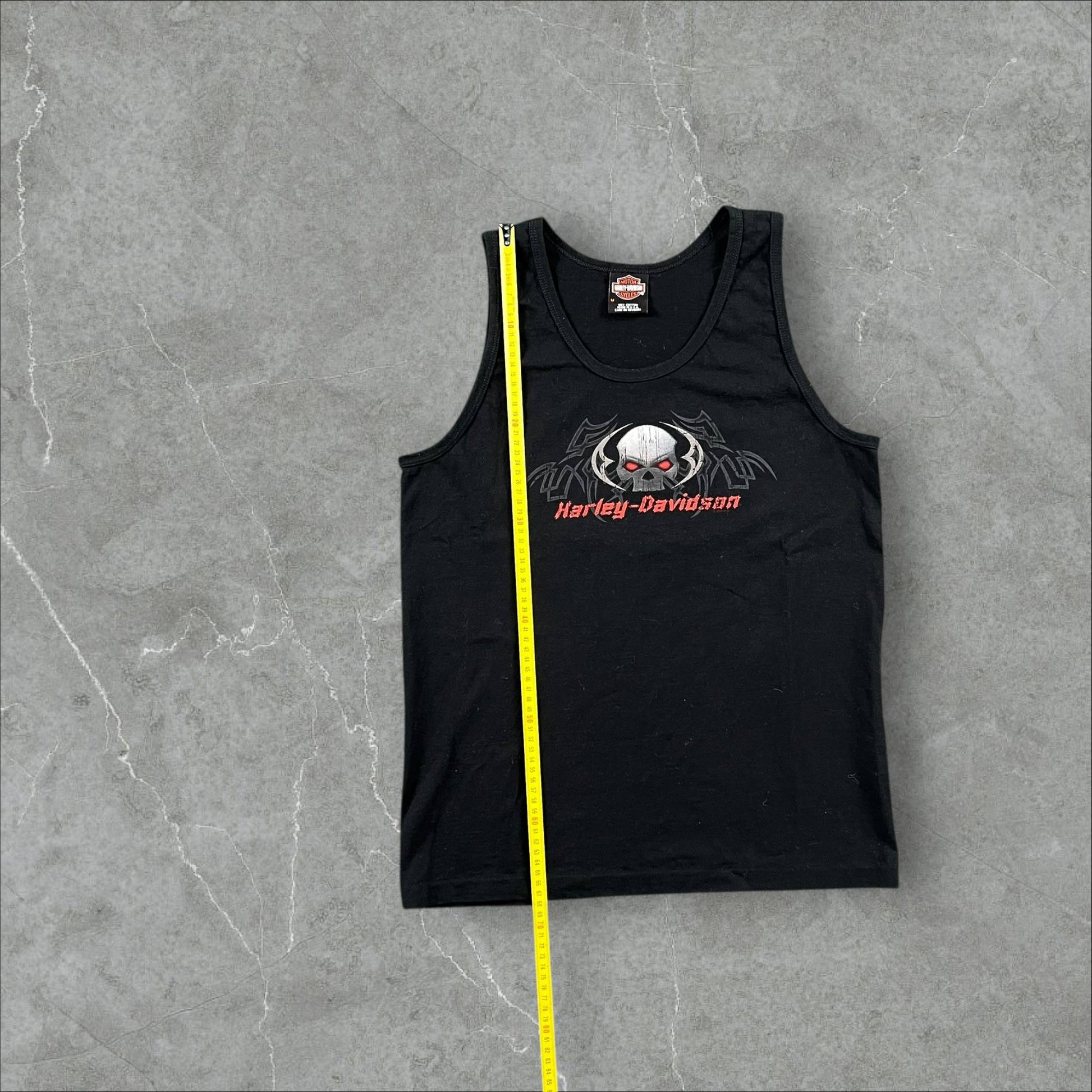 Canotta Vintage Harley-Davidson Valley Belmont OH Wheeling WV Grafica Teschio Harley Davidson